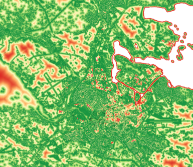 HNAT analysis showing viable habitats for insect species.